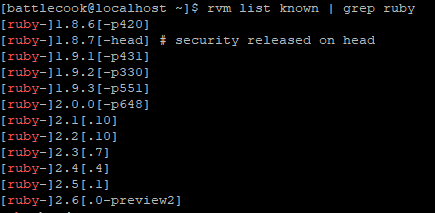 rvm-ruby-list